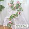 2 Pack 13FT Spring Flower Garland, Artificial Rose Vine Fake Flower Garland Silk Rose Peony Hanging Vine Faux Floral Garlands for Wedding Party Arch Table Wall Backdrop Decoration (Vintage Pink)